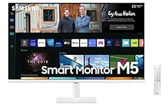 Samsung Smart Monitor M5 (S32BM501), Flat 32'', 1920x1080 (Full HD), Piattaforma Smart TV (Amazon Video, Netflix), Airplay, Mirroring, Office 365, Wireless Dex, Casse Integrate, IoT Hub, WiFi, Bianco usato  Spedito ovunque in Italia 
