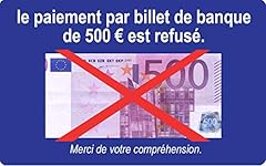 Billet 500 refusé d'occasion  Livré partout en France