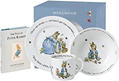 Wedgwood Peter Rabbit (Boys Blue) 3 Piece Gift Set, used for sale  Delivered anywhere in UK