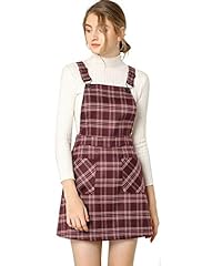 Allegra K Women's Adjustable Strap Above Knee Plaid for sale  Delivered anywhere in USA 