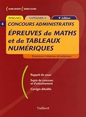 Epreuves maths tableaux d'occasion  Livré partout en France