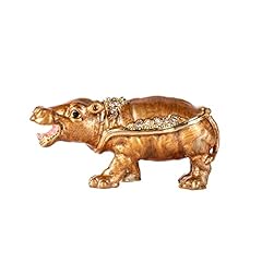 Ingbear Brown Hippo Figurine Hinged Trinket Boxes, for sale  Delivered anywhere in USA 