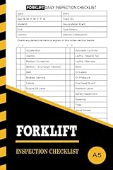 Forklift inspection checklist for sale  Delivered anywhere in UK