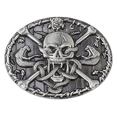 Skull belt buckle for sale  Delivered anywhere in UK