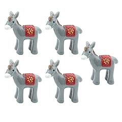Used, 5pcs Miniature Donkey Figurine: Mini Farm Animal Figurines for sale  Delivered anywhere in USA 