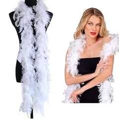 Feather boa white for sale  Delivered anywhere in UK