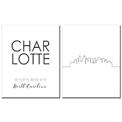 Charlotte skyline poster for sale  Delivered anywhere in USA 
