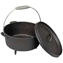 Used, Andes Cast Iron Dutch Oven, 4.25L Outdoor Camping Cooking for sale  Delivered anywhere in Ireland