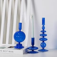 Candlestick holders glass for sale  Delivered anywhere in USA 