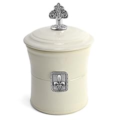 Oregon Stoneware Studio Fleur de Lys Garlic Pot with for sale  Delivered anywhere in USA 