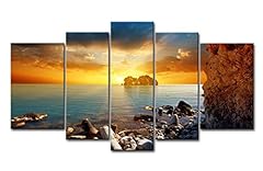 So Crazy Art 5 Panel Wall Art Painting Sunset Coast for sale  Delivered anywhere in Canada