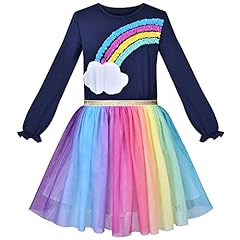 Girls dress rainbow for sale  Delivered anywhere in UK