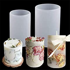 Pillar Candle Moulds for Candle Making, Cylinder Silicone, used for sale  Delivered anywhere in UK