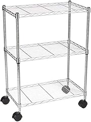 Amazon Basics - Scaffalatura a 3 ripiani, su rotelle, Cromo usato  Spedito ovunque in Italia 
