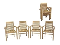 Gebraucht, Antike Fundgrube Gartenstühle 4er Set aus massiv Teakholz gebraucht kaufen  Wird an jeden Ort in Deutschland