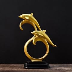 Gold dolphin statue for sale  Delivered anywhere in USA 