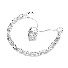 Silver heart padlock for sale  Delivered anywhere in UK