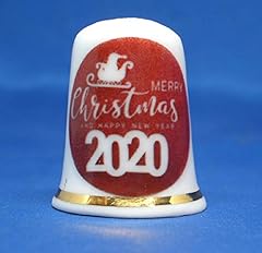 Used, Birchcroft Porcelain China Collectable Thimble - Christmas for sale  Delivered anywhere in UK