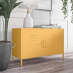Used, Novogratz Cache 2 Door Metal Locker Accent, Yellow for sale  Delivered anywhere in USA 