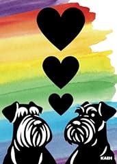 Woodcut rainbows schnauzers for sale  Delivered anywhere in USA 