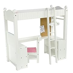 White Doll Bunk Bed with Desk Olivia's World 18" Wooden for sale  Delivered anywhere in UK