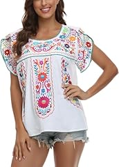 Mexican floral embroidered for sale  Delivered anywhere in USA 