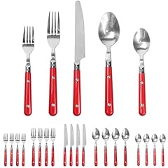 20pcs red flatware for sale  Delivered anywhere in USA 