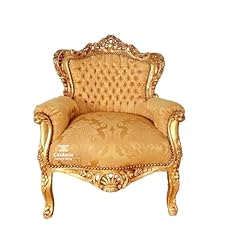 Armchair gold french for sale  Delivered anywhere in UK