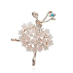 Rhinestone ballerina brooch for sale  Delivered anywhere in USA 