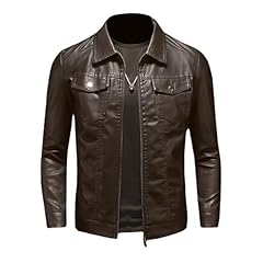 Zfbaojt mens leather for sale  Delivered anywhere in UK