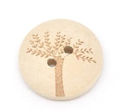 Natural wooden button for sale  Delivered anywhere in UK