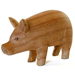 Handcarved wooden pig for sale  Delivered anywhere in UK