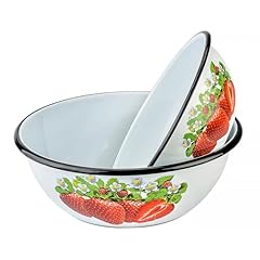 Strawberry enamel bowl for sale  Delivered anywhere in USA 