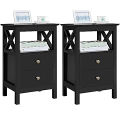 Yaheetech 2pcs bedside for sale  Delivered anywhere in UK
