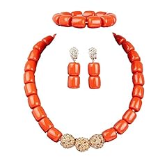 Africanbeads 1row orange for sale  Delivered anywhere in USA 