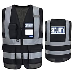 Black security vis for sale  Delivered anywhere in UK
