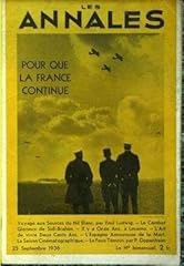 Annales 1936 sources d'occasion  Livré partout en France