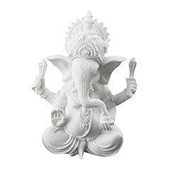 White Ganesha Elephant God Statue Sandstone Handmade Sculpture Buddha Figurine Decoration for Home Decoration Crafts Gifts, used for sale  Delivered anywhere in Canada