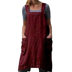 Cotton linen apron for sale  Delivered anywhere in UK