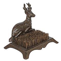 Cast Iron Doorstep Boot Brush Scraper Woodland Stag for sale  Delivered anywhere in Ireland