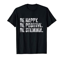 Be Happy Be Positive Be Stemmia Detto Divertente Maglietta usato  Spedito ovunque in Italia 