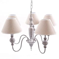 Lampadario shabby ecru usato  Spedito ovunque in Italia 