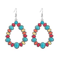 Bohemian turquoise geometric for sale  Delivered anywhere in USA 