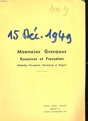 Catalogue monnaies grecques d'occasion  Livré partout en France