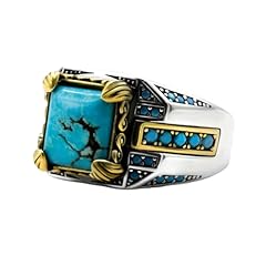 Square turquoise ring for sale  Delivered anywhere in UK