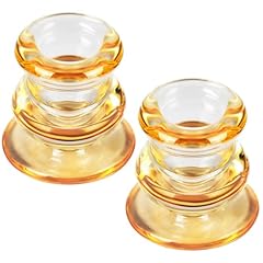 Amber glass candlestick for sale  Delivered anywhere in USA 