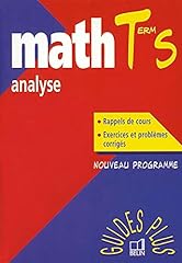 Math analyse terminale d'occasion  Livré partout en France