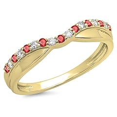 Used, Dazzlingrock Collection 14K Round Cut Ruby & White for sale  Delivered anywhere in USA 