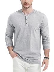 Magcomsen mens henley for sale  Delivered anywhere in USA 