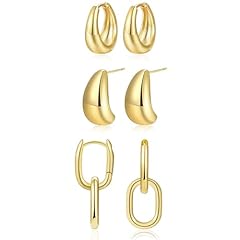 Gold hoop earrings for sale  Delivered anywhere in USA 